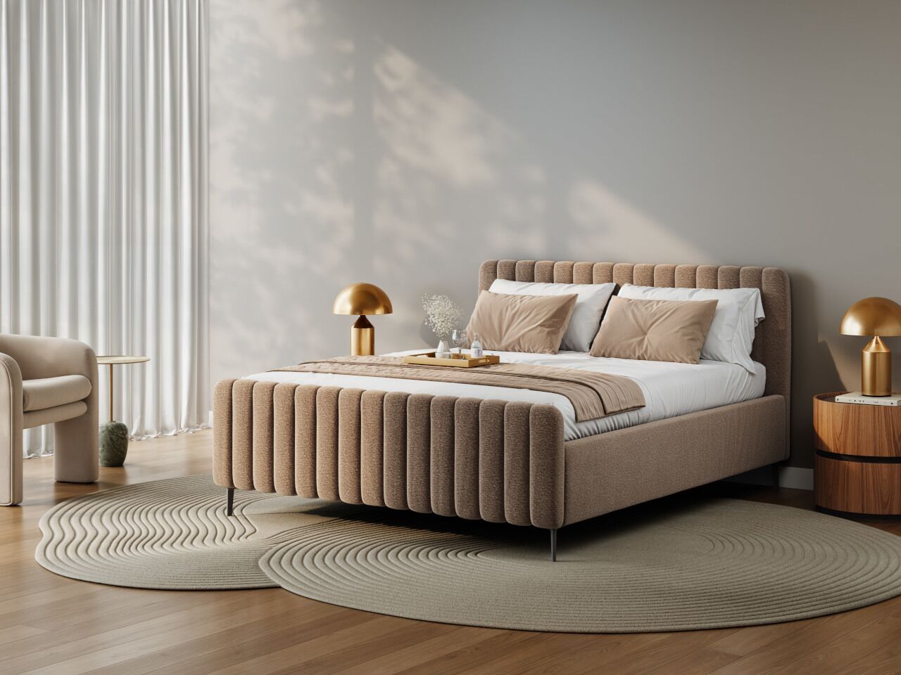 Cama Estofada Verticale Coleção Évora - Image 2